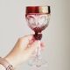 Amaris Nachtmann 6 Large Iridescent Colored Crystal Wine and Water Glasses