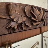 Art Deco style walnut mirrored wardrobe