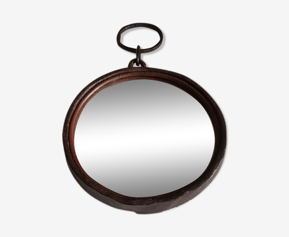 Round Wrought Iron Mirror In The 1950s 21cm Selency Round Wrought Iron Mirror In The 1950s, Round Wrought Iron Mirror