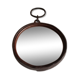 Round wrought iron mirror in the 1950s - 21cm