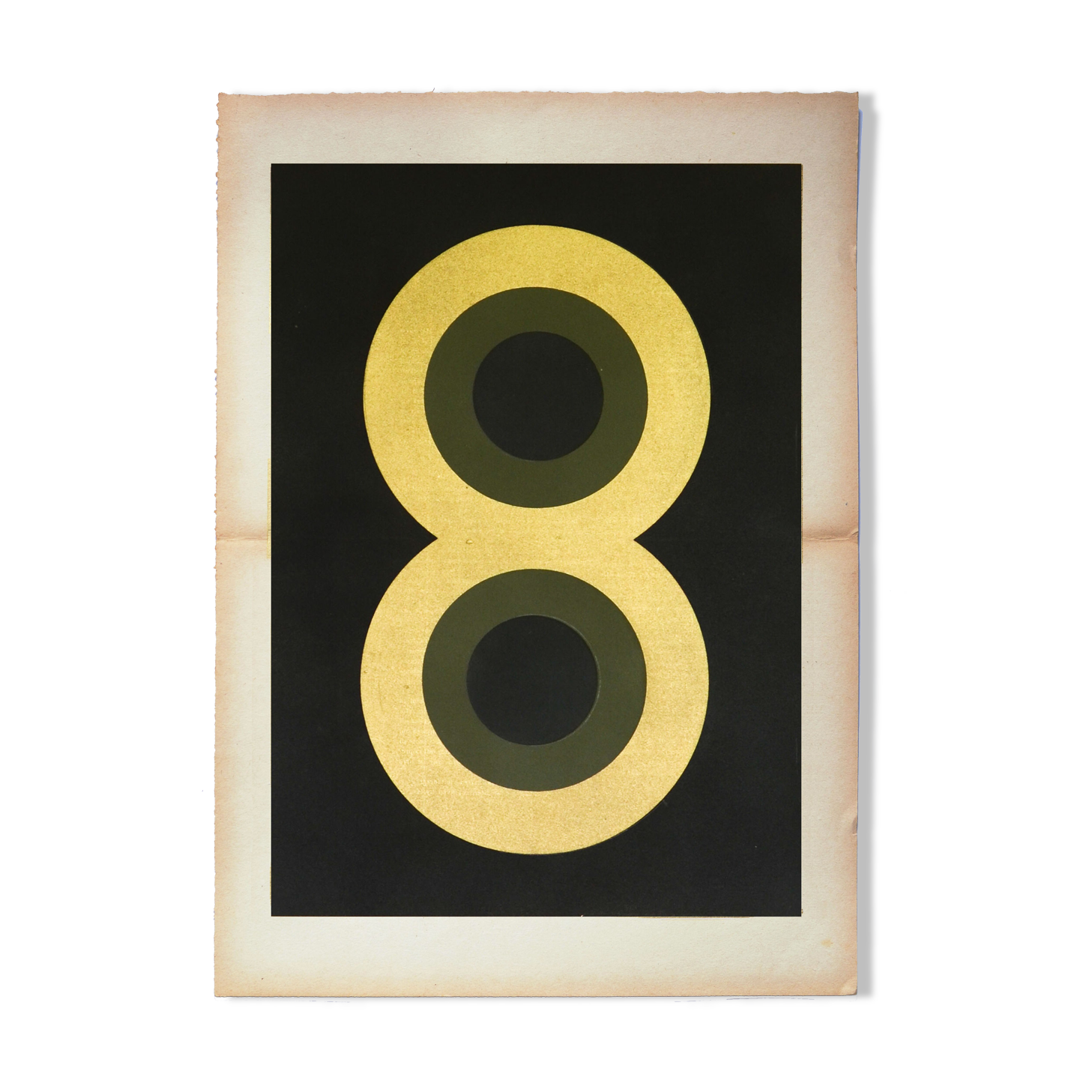 Collage on old paper • Touraine • signed Eawy