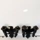 Pair of Brutalist Wrought Iron Eagle Wall Sconces