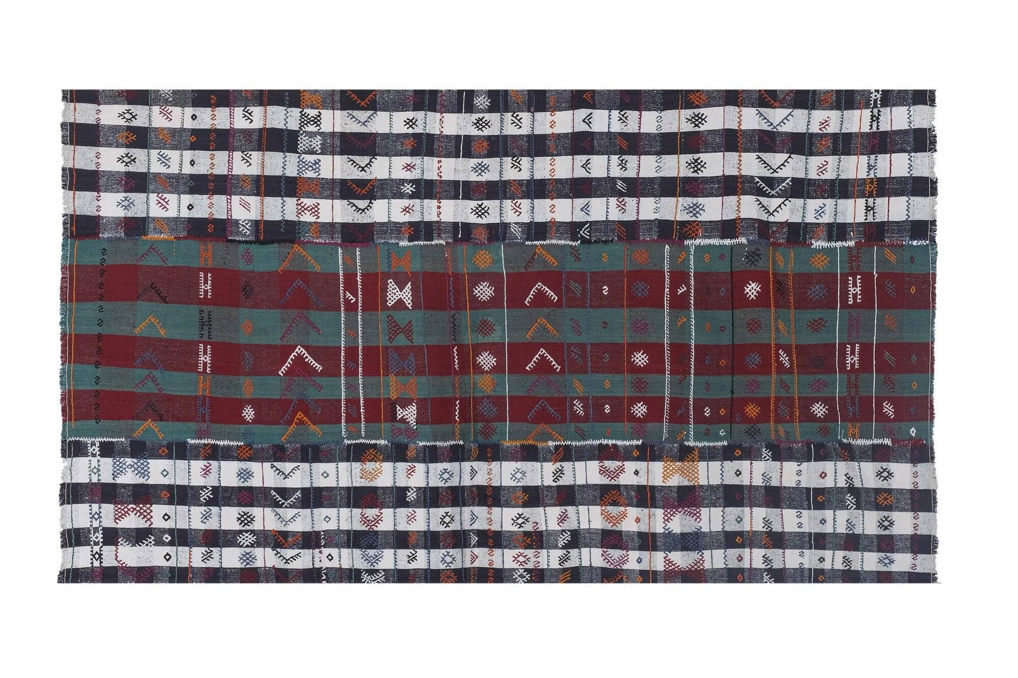 Vintage Turkish kilim, handwoven, 149x263 cm.