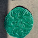 Majolica plate with vine leaves, old Digoin.