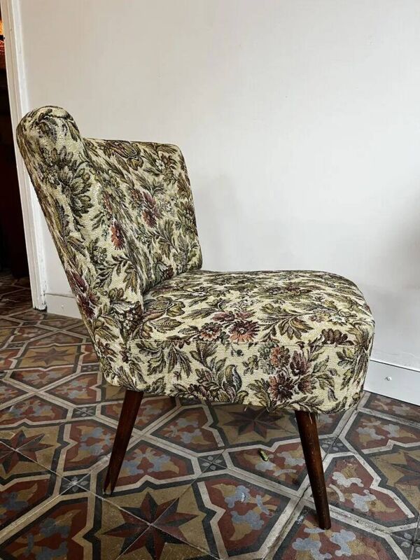 Fauteuil cocktail - tissu fleuri