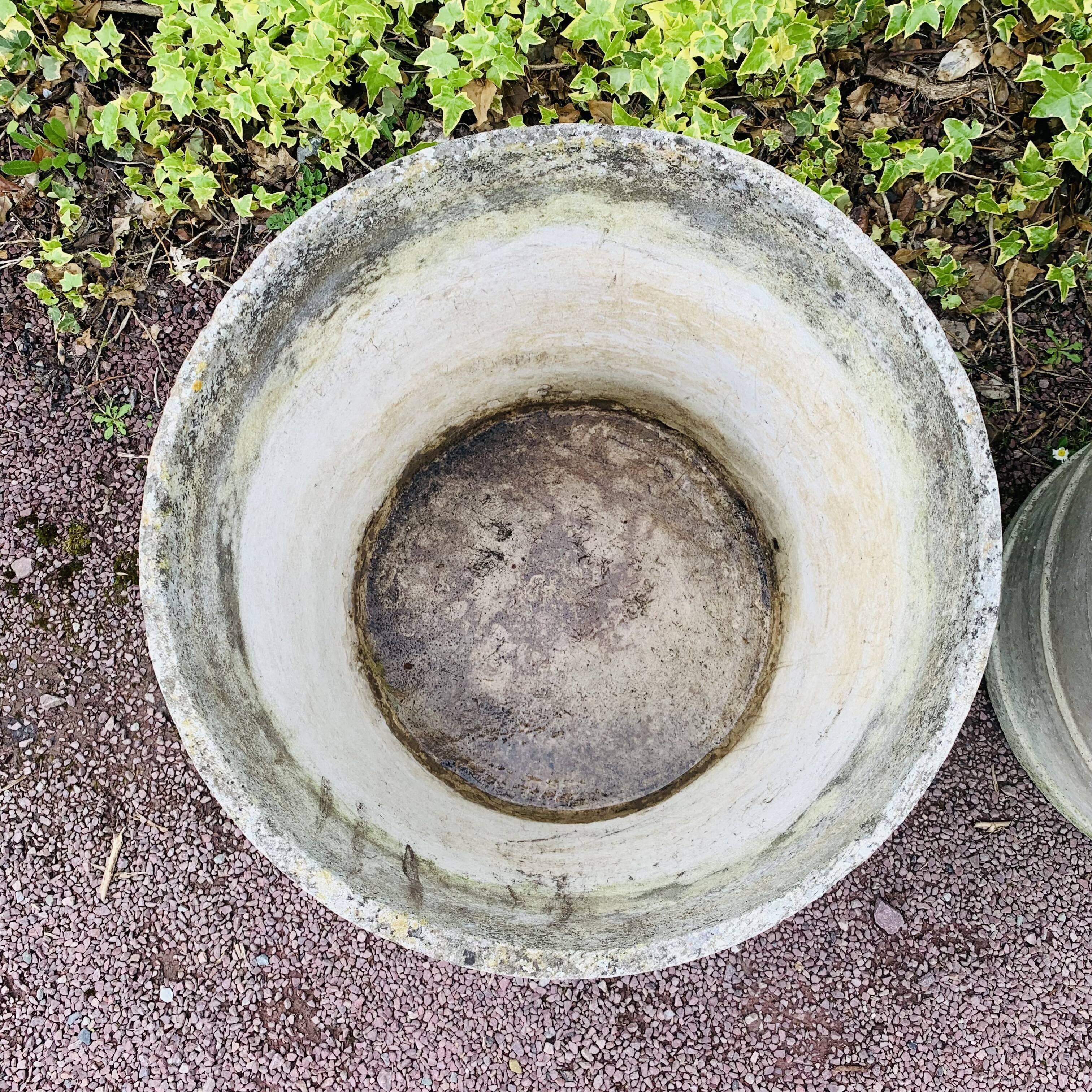 Pair of large fiber cement planters