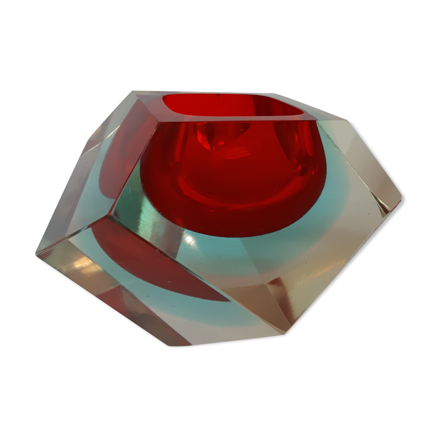 Vacuum pocke by Flavio Poli for Seguso in Murano glass from the 70's