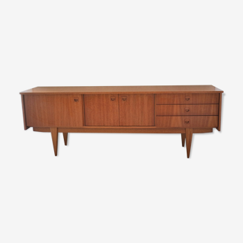 Scandinavian design sideboard in teak and teak veneer