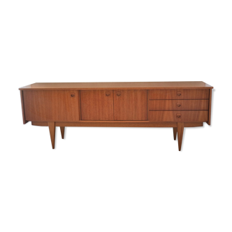 Scandinavian design sideboard in teak and teak veneer