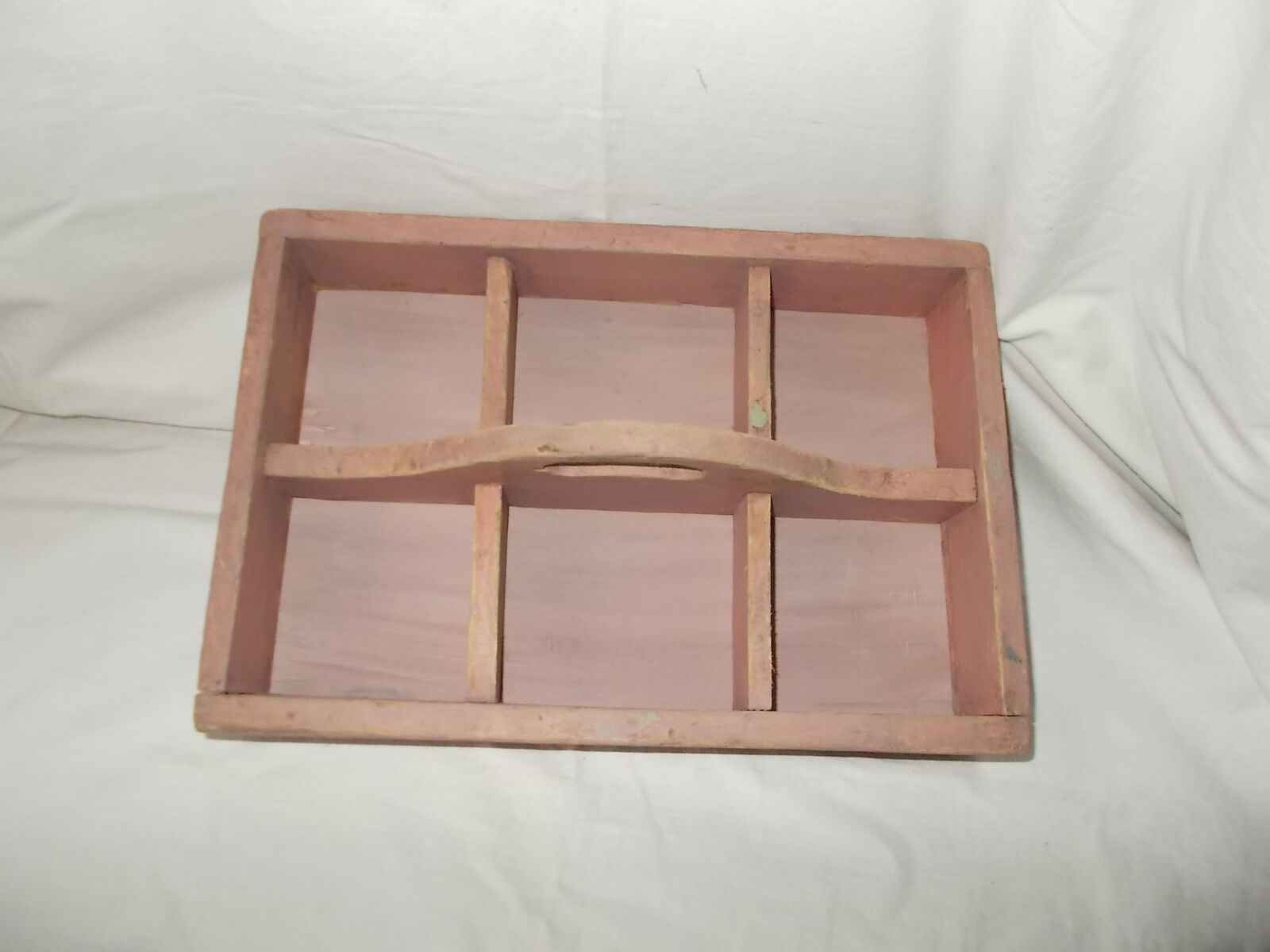 Vintage wooden toolbox or office accessories box.