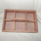 Vintage wooden toolbox or office accessories box.