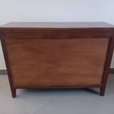 Three-drawer chest of drawers in exotic wood