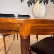 Round dining table Randers Møbelfabrik in rosewood, 1960s