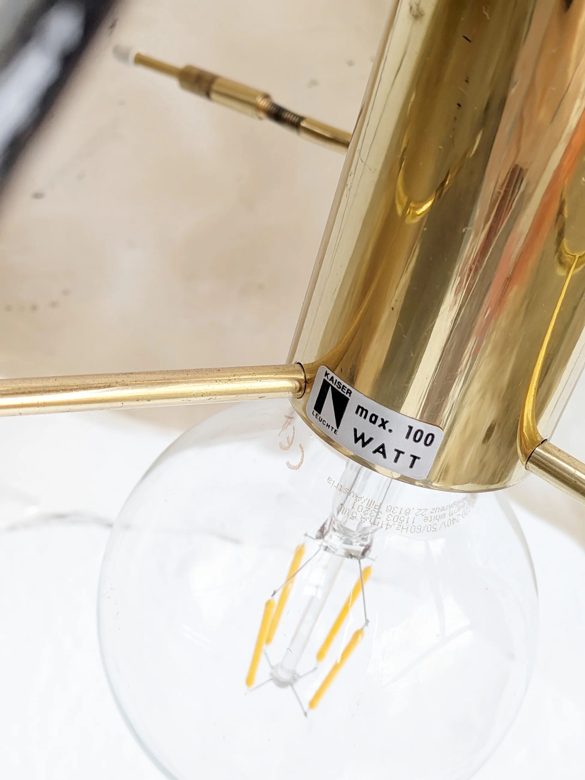 Murano glass chandelier by Kaiser Leuchten 1970s