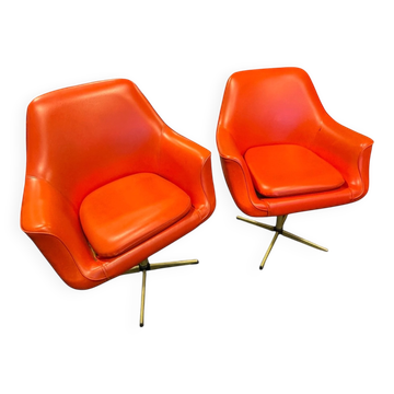 Pair of Swivel Bucket Chairs
