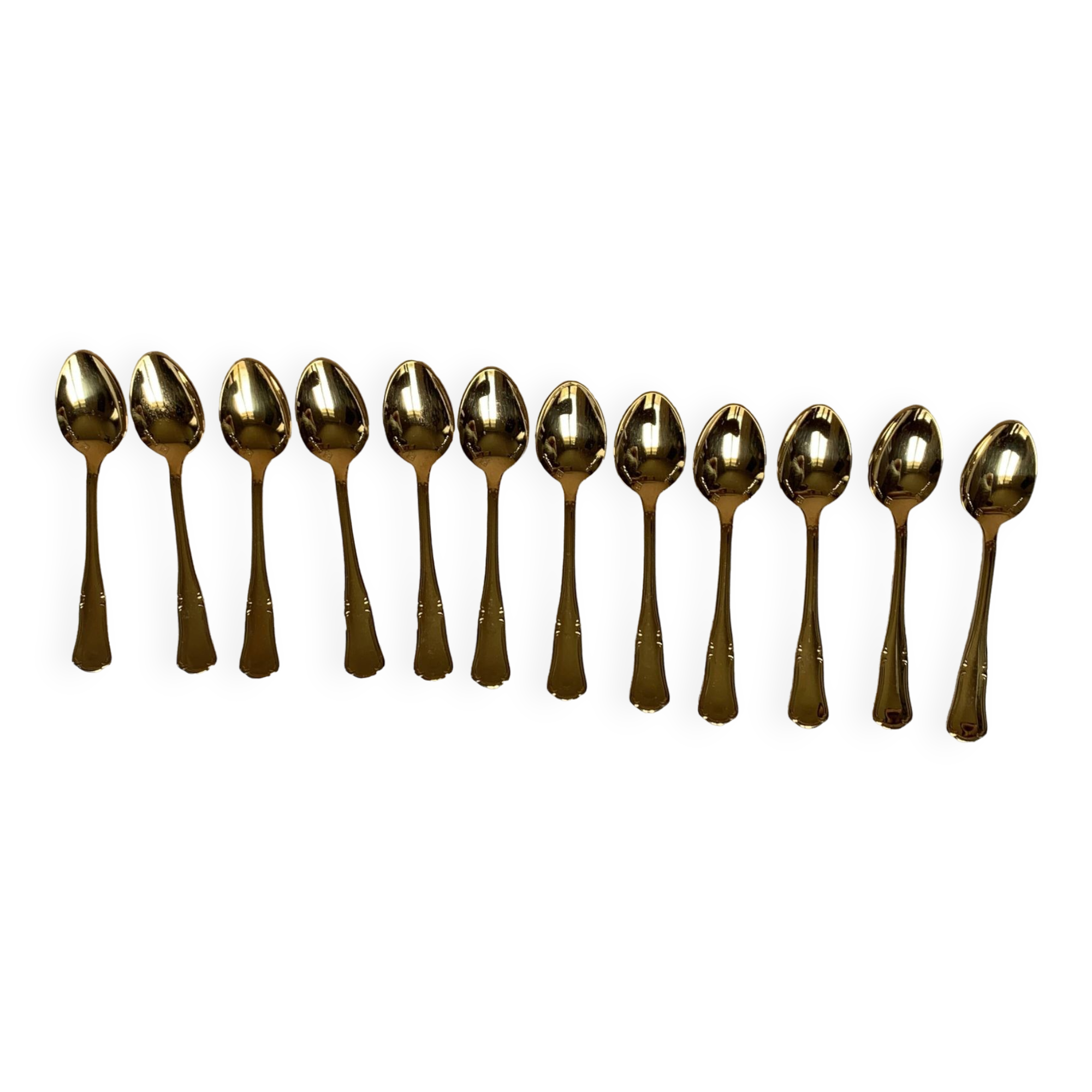 Gold plated teaspoons
