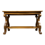 large Charles X style console table in walnut