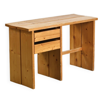 Bureau en pin, Mobiler Gal, La Plagne années 60