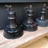 Industrial hanging lamps in enamelled metal, 50