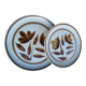 Longchamp stoneware chocolate flower plate duo