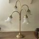 Vintage 4-light brass lamp