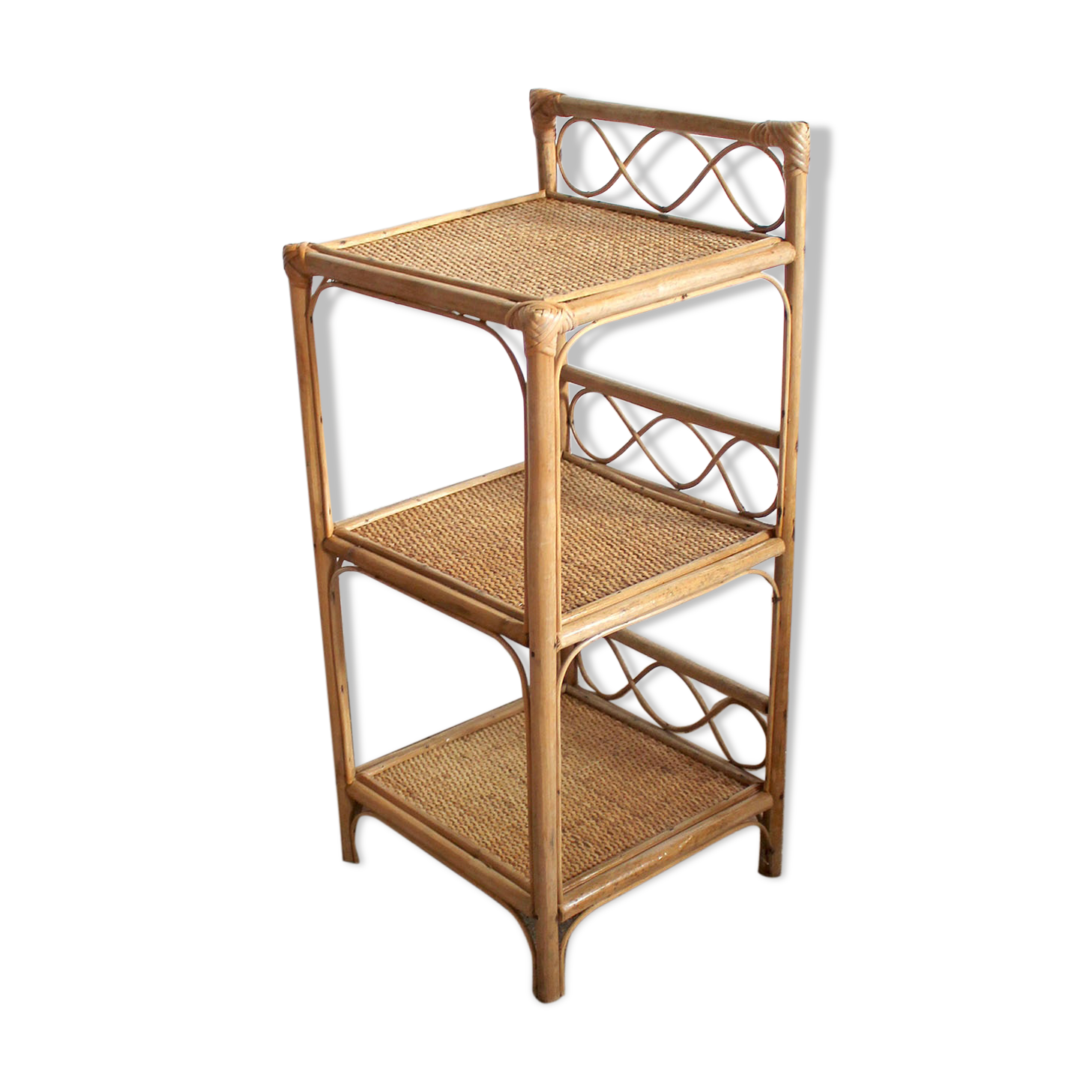 Rattan shelf