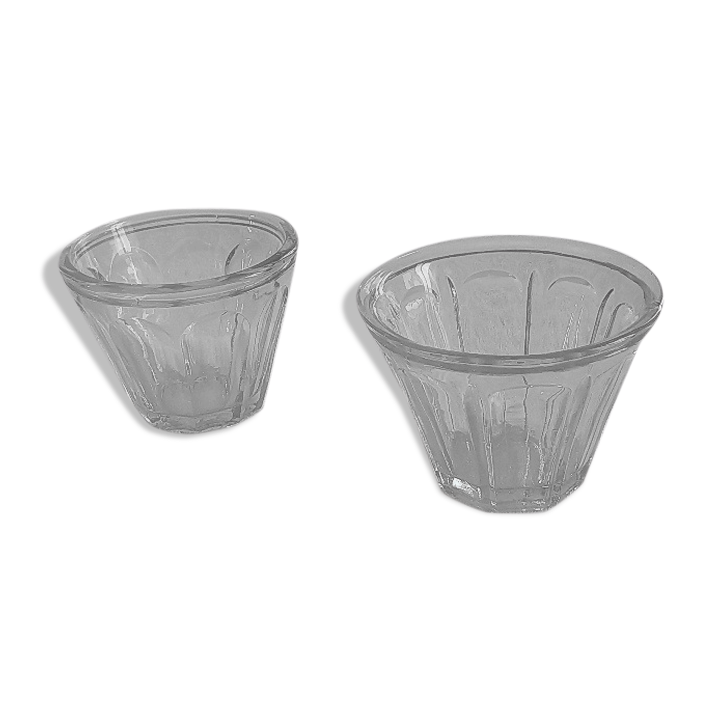 Lot de 2 pots de confiture en verre de forme élégante évasée