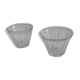 Lot de 2 pots de confiture en verre de forme élégante évasée