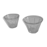 Lot de 2 pots de confiture en verre de forme élégante évasée