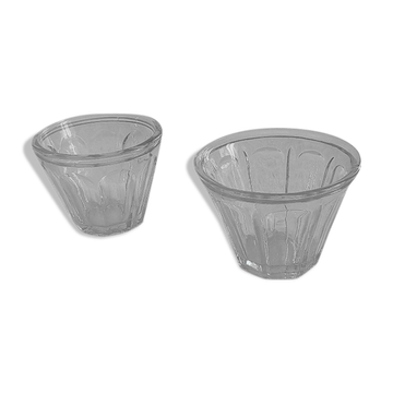 Lot de 2 pots de confiture en verre de forme élégante évasée