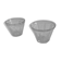 Lot de 2 pots de confiture en verre de forme élégante évasée