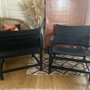 Paire de fauteuils Safari  vintage