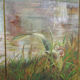 Post-impressionist painted screen by Charles Frechon, France, 1894