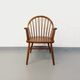 Baumann vintage Bridge Western fan armchair in wood from the 70s