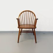 Baumann vintage Bridge Western fan armchair in wood from the 70s
