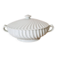 Oval white porcelain soup tureen by Haviland, torso model.