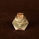 Italian Geometric Green Onyx and Brass Table Lighter, 1970