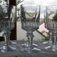Set of 6 antique glass port glasses or aperitif Mirabeau style