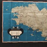 Vintage map of Brittany