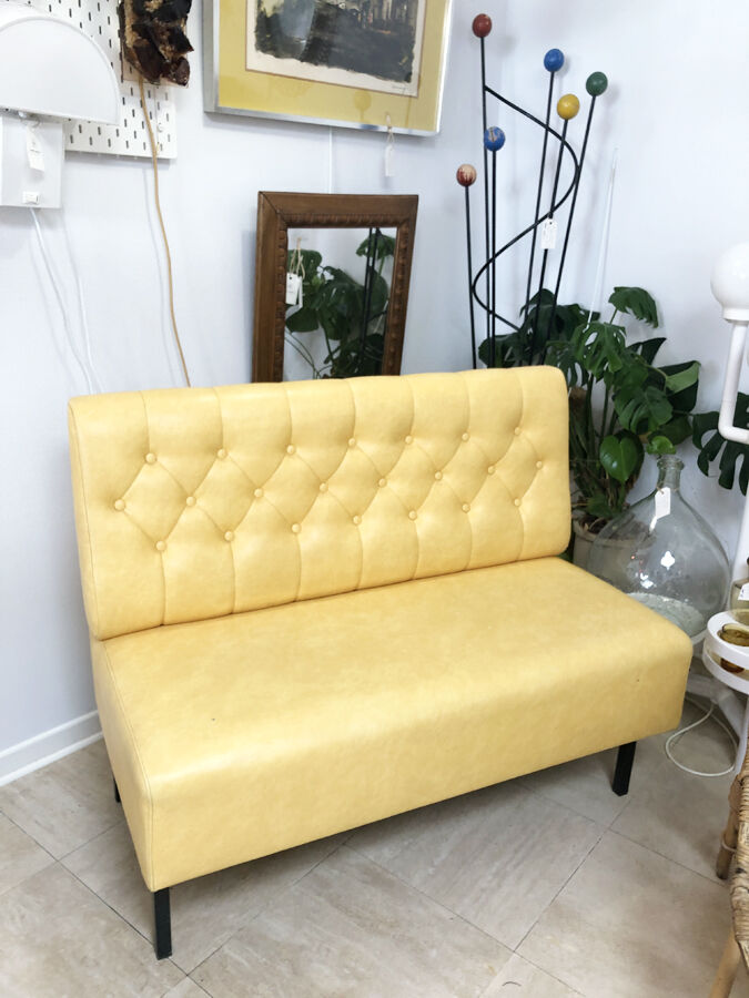 Banquette rockabilly vintage jaune1960