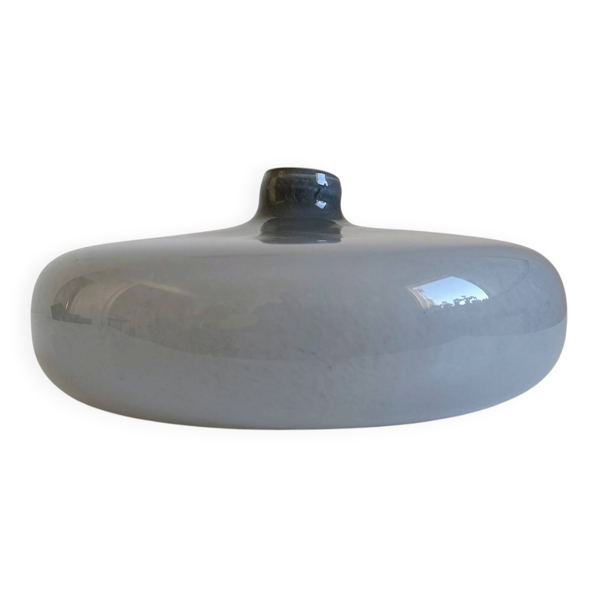 Vase en verre fumé Murano italien moderne / minimaliste, Italie, années 1970
