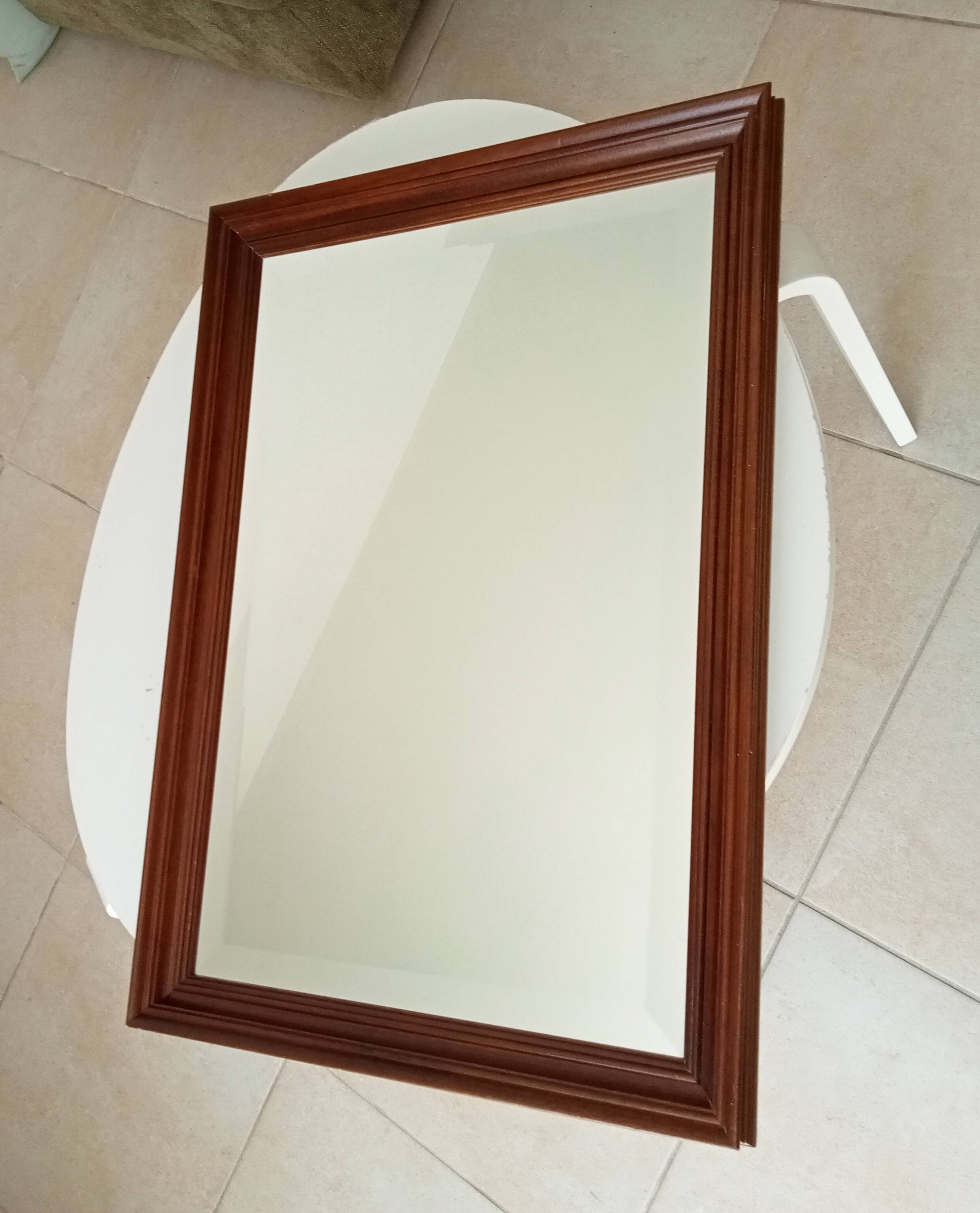Vintage Italian mirror, beveled glass, 1960s