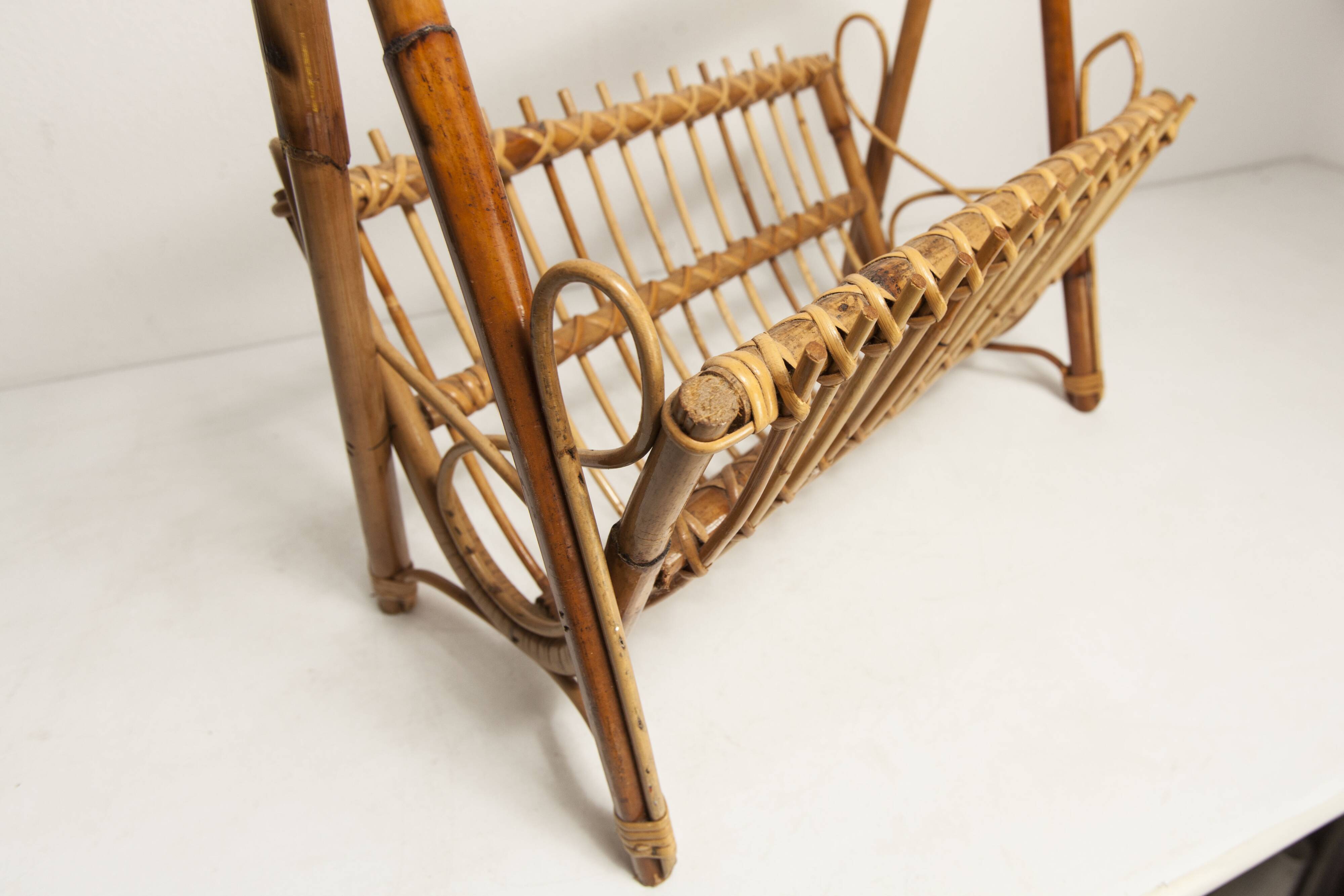 Bamboo magazine rack 1960