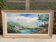 Oil painting on canvas, mount and lake, signed Huet 100x50