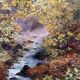 Peinture paysage huile sur toile signée