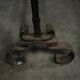 Pair of 19th century iron and brass andirons