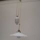 Old suspension, said rises and falls with serrated white opaline