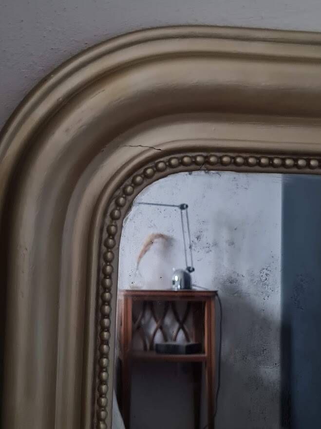 Antique gilt Louis Philippe mirror, 88 x 72