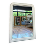 Large white Louis Philippe mirror