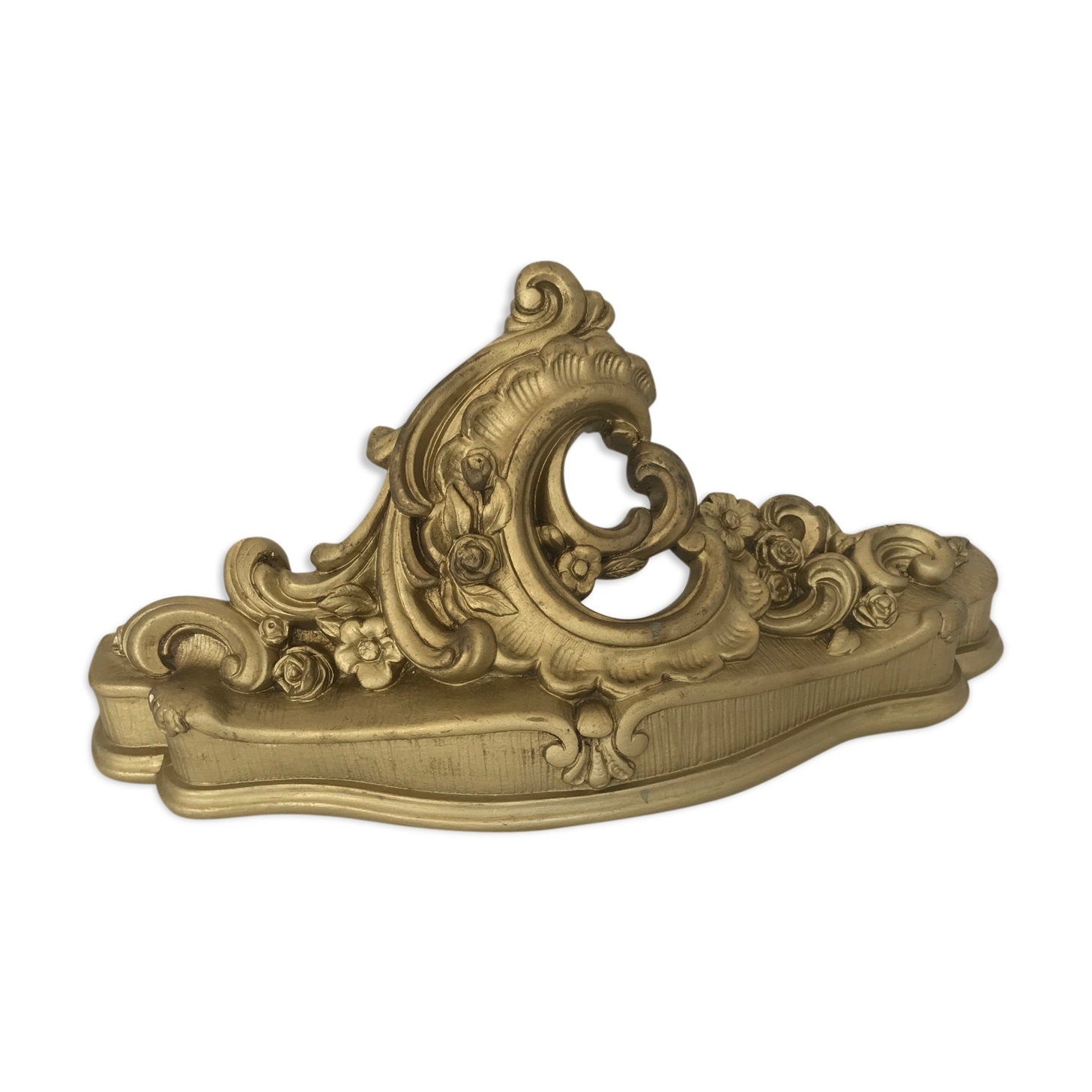 Gold plaster wall shelf